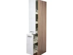 Flex-Well Exclusiv Küchenschränke<Küchen-Apotheker-Küchen-Hochschrank Valero 30cm Hochglanz W.