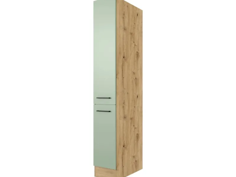 Best Küchenapothekerhochschrank Cara 30cm Schilfgrün-Artisan Eiche Küchenschränke