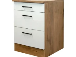 Sale Küchen-Auszugsunterschrank Vintea 60cm Magnolie-Lancelot Oak Küchenschränke