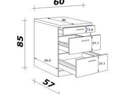 Sale Küchen-Auszugsunterschrank Vintea 60cm Magnolie-Lancelot Oak Küchenschränke