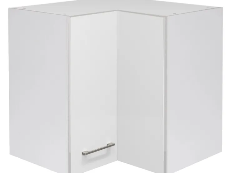 Clearance Flex-Well Exclusiv Küchen-Eck-Hängeschrank Joelina 60 x 60 cm Weiß