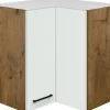 Outlet Küchen-Eck-Oberschrank Vintea 60x60cm Magnolie - Lancelot Oak Küchenschränke