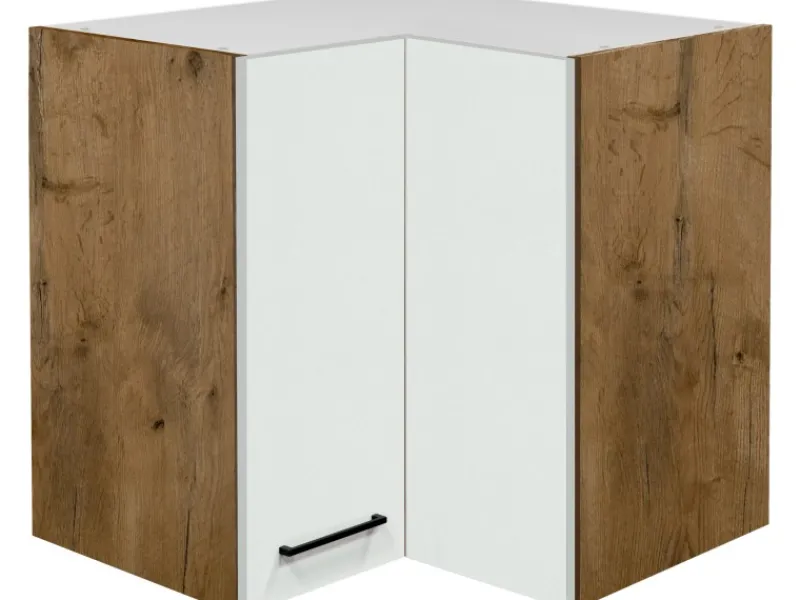 Outlet Küchen-Eck-Oberschrank Vintea 60x60cm Magnolie - Lancelot Oak Küchenschränke