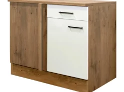 Küchen-Eck-Unterschrank Vintea 110x60cm Magnolie-Lancelot Oak Küchenschränke