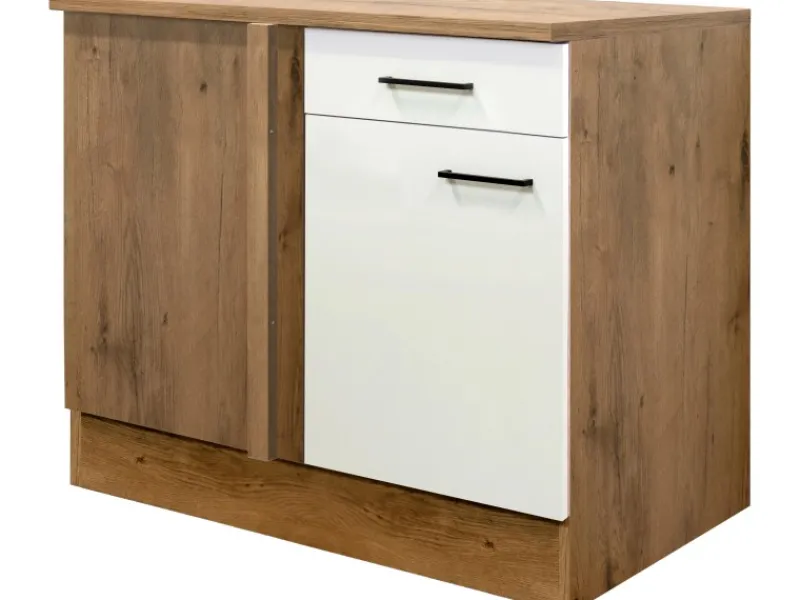 Küchen-Eck-Unterschrank Vintea 110x60cm Magnolie-Lancelot Oak Küchenschränke