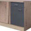 Sale Flex-Well Exclusiv Küchen-Eck-Unterschrank Morena 110x60cm Basaltgrau - San Remo