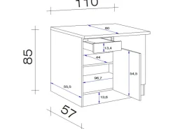 Sale Flex-Well Exclusiv Küchen-Eck-Unterschrank Morena 110x60cm Basaltgrau - San Remo