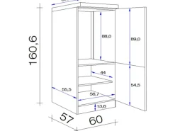 Sale Küchen-Geräteumbauschrank Joelina 60 cm Küchenschränke