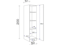 Discount Flex-Well Exclusiv Küchen-Geschirrschr. Cara 50cm Schilfgrün-Artisan Eiche