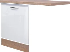 Clearance Flex-Well Exclusiv Küchen-Geschirrspüler-Paket vollintegriert Valero Weiß-Eiche