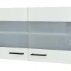 Online Flex-Well Exclusiv Küchen-Glas-Oberschrank Vintea 100cm Magnolie - Lancelot Oak