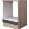 New Küchen-Herdumbauschrank Morena 60cm Basaltgrau-San Remo Eiche Einbauküchen|Kochfelder