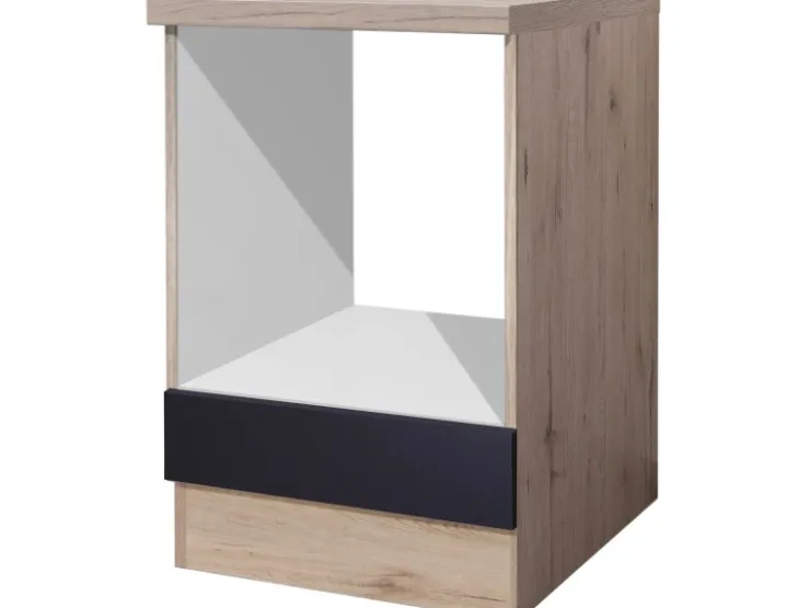 Flex-Well Exclusiv Herde|Einbauküchen<Küchen-Herdumbauschrank Lara 60 cm -San Remo Eiche Anthrazit