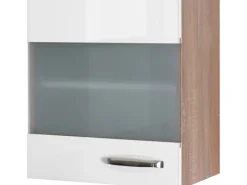 Online Küchen-Hängeschrank Valero 50x55cm Hgl.-Weiß-Sonoma Eiche Küchenschränke