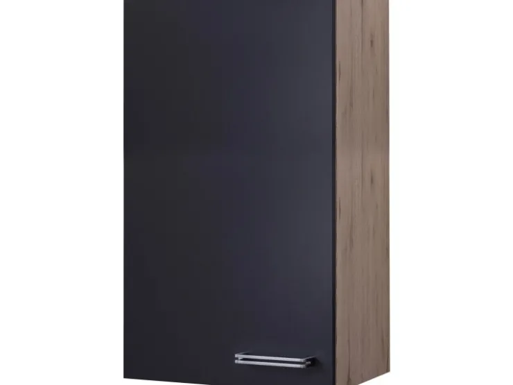Flex-Well Exclusiv Küchenschränke<Küchen-Hängeschrank Lara 50x89cm Anthrazit-San Remo Eiche