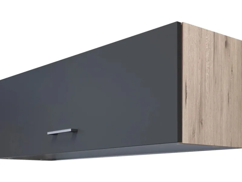 Küchen-Kurz-Oberschrank Morean 100x32cm Basaltgrau-San Remo Küchenschränke