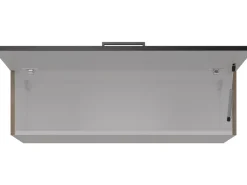 Best Flex-Well Exclusiv Küchen-Kurz-Oberschrank Capri 100x32cm Schwarz-Endgrain Oak