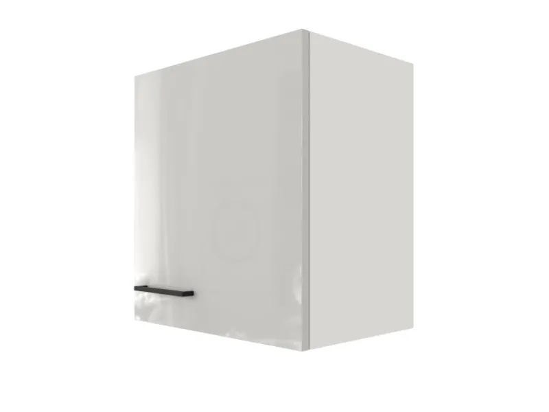 Online Küchen-Oberschrank Lund 50x55cm Lichtgrau glänzend-Rauchgrau Küchenschränke