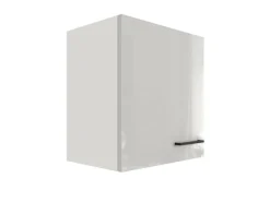 Online Küchen-Oberschrank Lund 50x55cm Lichtgrau glänzend-Rauchgrau Küchenschränke