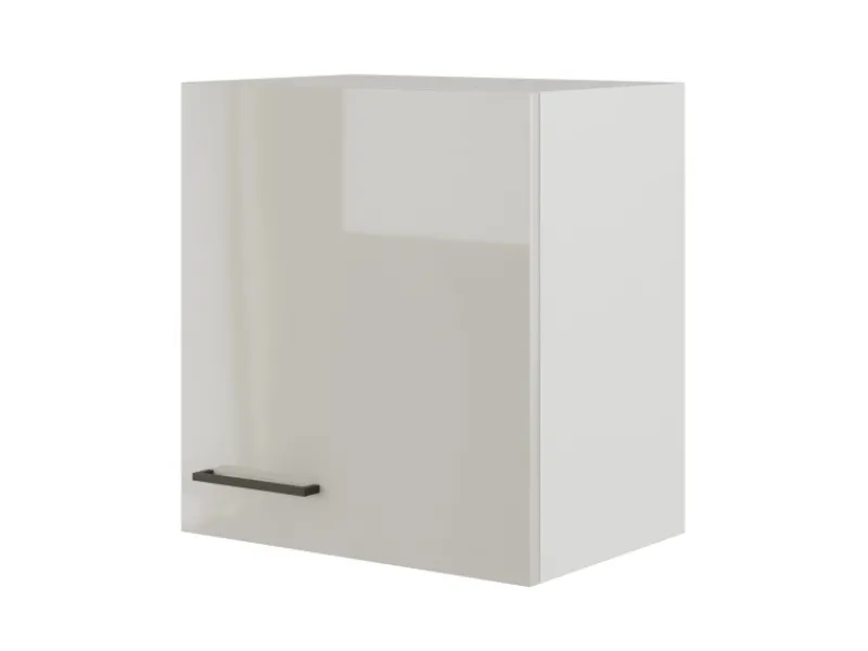 Online Küchen-Oberschrank Lund 50x55cm Lichtgrau glänzend-Rauchgrau Küchenschränke