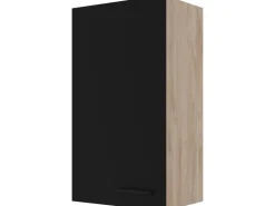 Hot Flex-Well Exclusiv Küchen-Oberschrank Capri 50x 89cm Schwarz Matt-Endgrain Oak