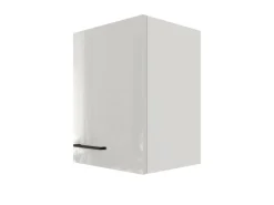 Küchen-Oberschrank Lund 40x55cm Lichtgrau glänzend-Rauchgrau Küchenschränke