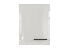 Küchen-Oberschrank Lund 40x55cm Lichtgrau glänzend-Rauchgrau Küchenschränke