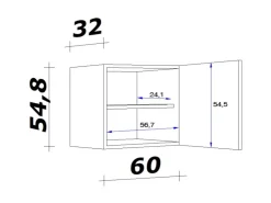 Flex-Well Exclusiv Küchenschränke|Zubehör Für Küchenarmatur<Küchen-Oberschrank Cara 60x 55cm Artisan Eiche Nachbildung