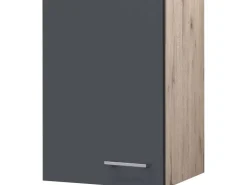 Flex-Well Exclusiv Küchenschränke<Küchen-Oberschrank Morena 40cm Basaltgrau matt-San Remo Eiche