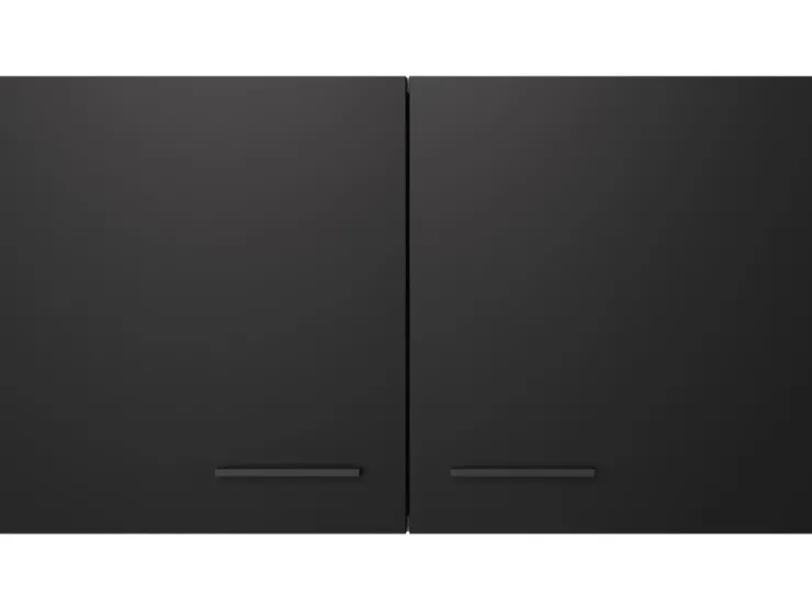 Flex-Well Exclusiv Küchenschränke<Küchen-Oberschrank Capri 100 cm Schwarz Matt-Endgrain Oak