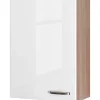 Flex-Well Exclusiv Küchenschränke<Küchen-Oberschrank Valero 60x89cm Hochglanz Weiß-Sonoma Eiche