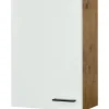 Outlet Flex-Well Exclusiv Küchen-Oberschrank Valero 40x55cm Hochglanz Weiß-Sonoma Eiche