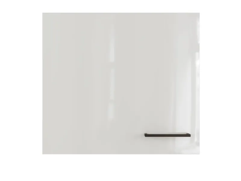 Küchen-Oberschrank Lund 60x55cm Lichtgrau glänzend-Rauchgrau Küchenschränke