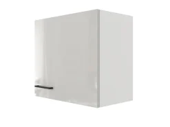 Küchen-Oberschrank Lund 60x55cm Lichtgrau glänzend-Rauchgrau Küchenschränke