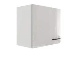 Küchen-Oberschrank Lund 60x55cm Lichtgrau glänzend-Rauchgrau Küchenschränke