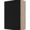 Flex-Well Exclusiv Küchenschränke<Küchen-Oberschrank Capri 60x 89cm Schwarz Matt-Endgrain Oak
