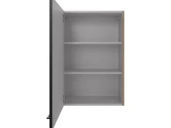 Flex-Well Exclusiv Küchenschränke<Küchen-Oberschrank Capri 60x 89cm Schwarz Matt-Endgrain Oak