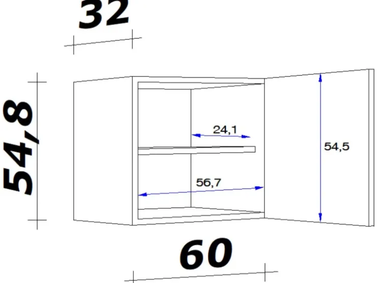 Flex-Well Exclusiv Küchenschränke<Küchen-Oberschrank Vintea 60 cm Magnolie matt - Lancelot Oak