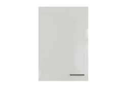 Küchen-Oberschrank Lund 60x89cm Lichtgrau glänzend-Rauchgrau Küchenschränke