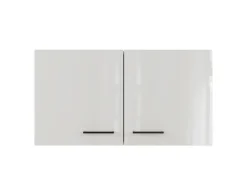 Flex-Well Exclusiv Küchenschränke<Küchen-Oberschrank Lund 100x55cm Lichtgrau glänzend-Rauchgrau