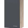 Best Küchen-Oberschrank groß Morena 50x89cm Basaltgrau-San Remo Küchenschränke