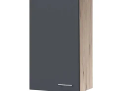 Best Küchen-Oberschrank groß Morena 50x89cm Basaltgrau-San Remo Küchenschränke