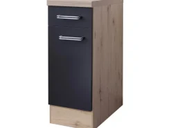 Flex-Well Exclusiv Küchenregale<Küchen-Unterschrank Lara 30 cm -San Remo Eiche Anthrazit