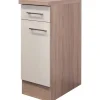 Flex-Well Exclusiv Küchenschränke<Küchen-Unterschrank Orlando 30 cm Kaschmir Glanz-Sonoma Eiche