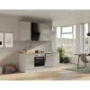 Flex-Well Exclusiv Einbauküchen<Küchenzeile 1701-017 Lund 220 cm Lichtgrau glänzend-Rauchgrau