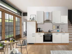 Outlet Flex-Well Exclusiv Küchenzeile Vintea 280 cm Magnolia-Lancelot Oak