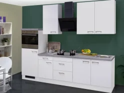 Flex-Well Exclusiv Kochfelder|Kühlschränke<Küchenzeile Joelina 270 cm Weiß