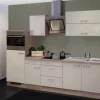 Flex-Well Exclusiv Kochfelder|Kühlschränke<Küchenzeile Orlando 270 cm Kaschmir Glanz-Sonoma Eiche NB