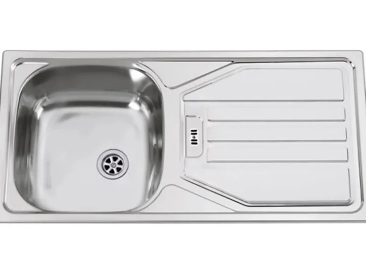 New Flex-Well Exclusiv Küchenzeile 1601-036 Lund 210cm Lichtgrau glänzend -Rauchgrau