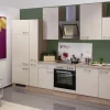 Discount Flex-Well Exclusiv Küchenzeile Orlando 310 cm Kaschmir Glanz-Sonoma Eiche